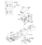 Diagram for Hyundai Sonata Hybrid Center Console Base - 84615-3S000-RY