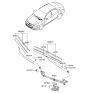 Diagram for Hyundai Sonata Hybrid Wiper Blade - 98350-3S000