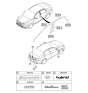 Diagram for 2011 Hyundai Sonata Hybrid Emblem - 86300-4R100