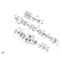 Diagram for 2013 Hyundai Veloster Transfer Case Bearing - 45737-3B600