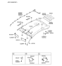 Diagram for 2012 Hyundai Sonata Hybrid Sun Visor - 85202-4R022-TX