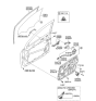 Diagram for 2011 Hyundai Sonata Hybrid Door Latch Cable - 81371-3S000