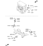 Diagram for Hyundai Sonata Hybrid Engine Mount Torque Strut - 21950-4R000