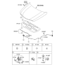 Diagram for 2011 Hyundai Sonata Hybrid Lift Support - 81161-3S000