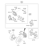 Diagram for 2014 Hyundai Sonata Hybrid Brake Pad Set - 58101-3QA50