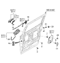 Diagram for 2006 Hyundai Entourage Door Latch Cable - 81446-4D500