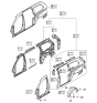 Diagram for Hyundai Entourage Wheelhouse - 86822-4D001