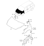 Diagram for 2008 Hyundai Entourage Hood - 66400-4J010