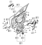 Diagram for 2007 Hyundai Entourage Door Hinge - 79320-17000