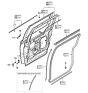 Diagram for 2006 Hyundai Entourage Weather Strip - 83155-4D000