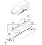 Diagram for 2008 Hyundai Entourage Door Moldings - 87711-4J000-9B