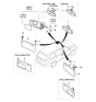 Diagram for Hyundai Tiburon Car Mirror - 85101-39500