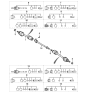 Diagram for Hyundai Entourage Axle Shaft - 49500-4D000