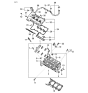 Diagram for 2005 Hyundai Sonata Cylinder Head Bolts - 22321-3C100