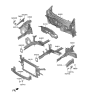 Diagram for 2021 Hyundai Kona Radiator Support - 64101-J9000