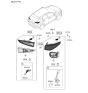 Diagram for 2020 Hyundai Kona Back Up Light - 92403-J9000