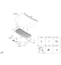 Diagram for 2019 Hyundai Kona Hood Latch - 81130-J9000