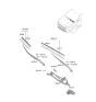 Diagram for Hyundai Santa Fe Hybrid Windshield Wiper - 98311-S1000