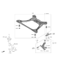 Diagram for 2023 Hyundai Santa Fe Hybrid Front Cross-Member - 62405-GA000