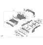 Diagram for 2023 Hyundai Santa Fe Hybrid Floor Pan - 65511-GA000