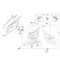 Diagram for Hyundai Genesis G80 Power Window Switch - 93570-B1062-4X