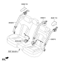 Diagram for Hyundai Genesis G80 Seat Belt - 89810-B1500-BKD
