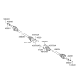 Diagram for Hyundai Genesis G80 Axle Shaft - 49600-B1500