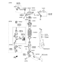 Diagram for Hyundai Genesis G80 Coil Spring Insulator - 54634-B1100