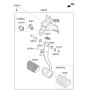 Diagram for 2019 Hyundai Genesis G80 Brake Light Switch - 93810-D2100