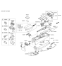 Diagram for Hyundai Genesis G80 Center Console Base - 84610-B1000-RRY