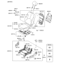 Diagram for 2007 Hyundai Accent Armrest - 88901-17101-MWK