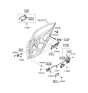 Diagram for Hyundai Door Striker - 81350-1C010