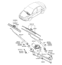 Diagram for Hyundai Accent Windshield Wiper - 98310-1G000