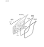 Diagram for 2007 Hyundai Accent Weather Strip - 82210-1E200