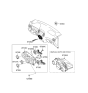 Diagram for Hyundai Accent Blower Control Switches - 97258-1E000