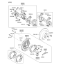 Diagram for 2005 Hyundai Accent Brake Shoe - 58350-1GA00