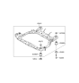 Diagram for 2009 Hyundai Accent Crossmember Bushing - 62485-1G010