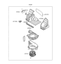 Diagram for Hyundai Accent Cabin Air Filter - 97133-1E100