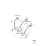 Diagram for 2005 Hyundai Accent Seat Belt - 89810-1E520-OR