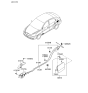 Diagram for 2008 Hyundai Tucson Fuel Door Hinge - 79553-29000