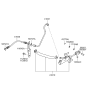 Diagram for 2005 Hyundai Accent Hydraulic Hose - 41631-1G000