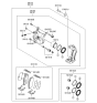 Diagram for 2008 Hyundai Accent Brake Pad Set - 58101-1GA00