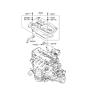 Diagram for 2009 Hyundai Accent Engine Cover - 29240-26635