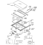 Diagram for 2009 Hyundai Accent Sunroof - 81610-1G000