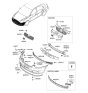 Diagram for 2009 Hyundai Accent Air Deflector - 86525-1E000