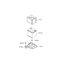 Diagram for 2006 Hyundai Accent Battery Tray - 37150-1G000