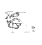 Diagram for 1999 Hyundai Elantra Radiator Support - 64100-29510