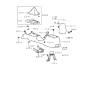 Diagram for 1998 Hyundai Elantra Center Console Base - 84610-29000-FK