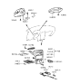 Diagram for 2000 Hyundai Elantra Steering Column Cover - 84850-29500