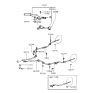 Diagram for 1995 Hyundai Elantra Parking Brake Cable - 59770-29000